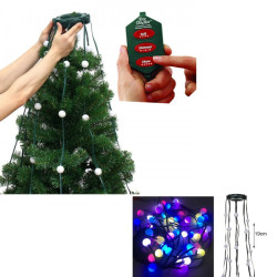 LED Osvetlenie vianočného stromčeka 64 LED RGB
