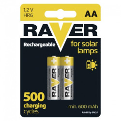 Batéria RAVER SOLAR HR6 nabíjateľná batéria 600 mAh AA