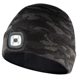Zimná čiapka s LED svetlom - Camu Grey