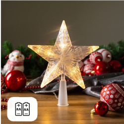Hviezda MagicHome Vianoce, 10x LED, zlatá, 2xAA