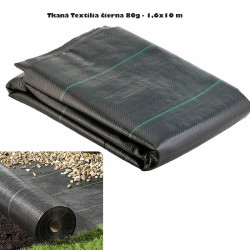 Tkaná Textília čierna 80g - 1,6x10 m