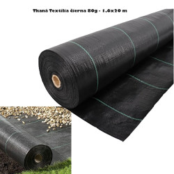 Tkaná Textília čierna 80g - 1,6x20 m