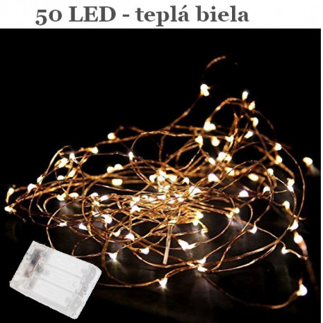 LED - svetelný drôt 50 led