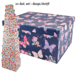 Darčekové boxy - set 10 ks - motýľ