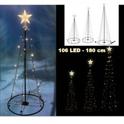 LED svetelný strom s Hviezdou 106 LED -180 cm