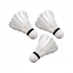 Badminton Košík Perie 3 ks Biele